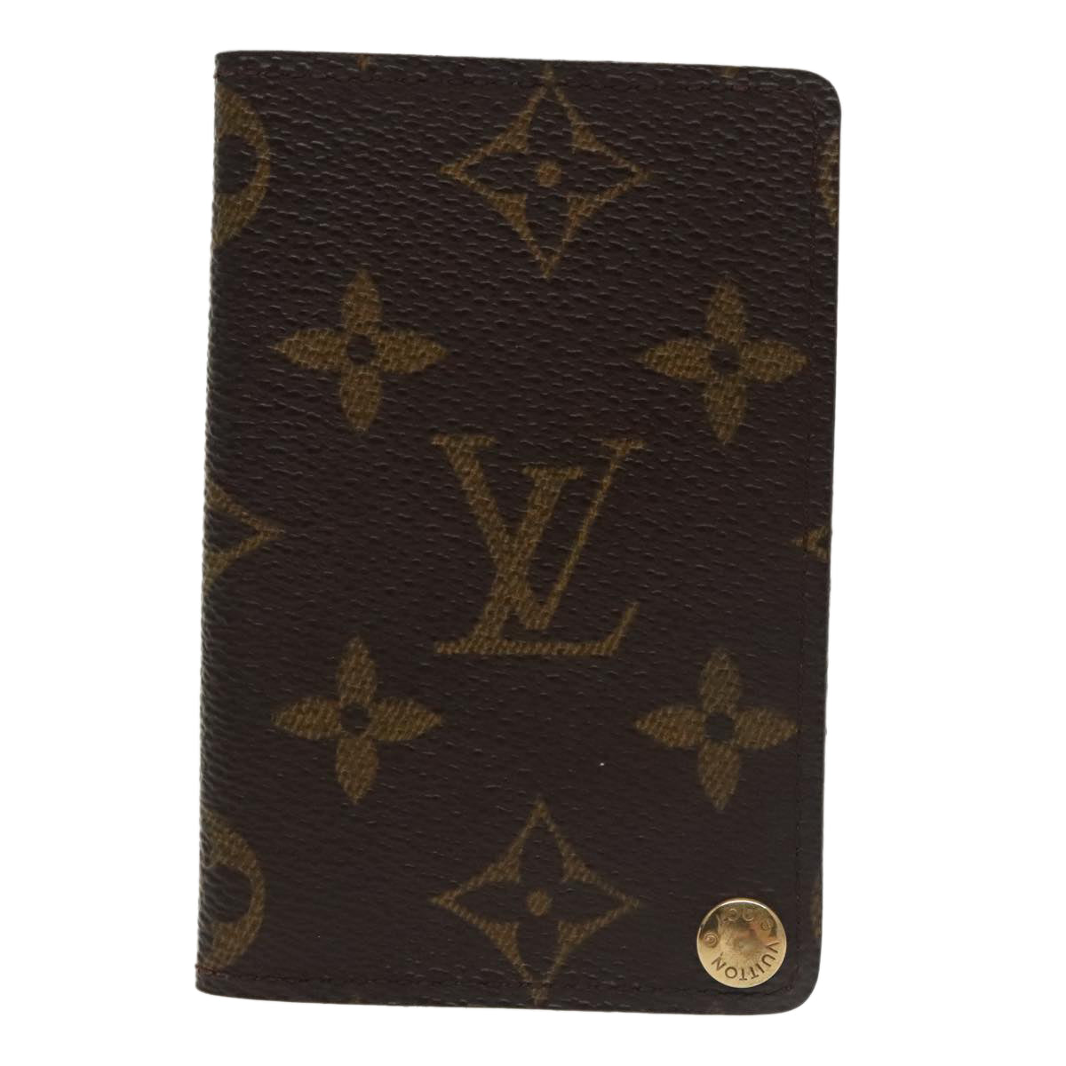 LOUIS VUITTON Monogram Porte Cartes Credit Pression Case M60937 LV Auth 101363