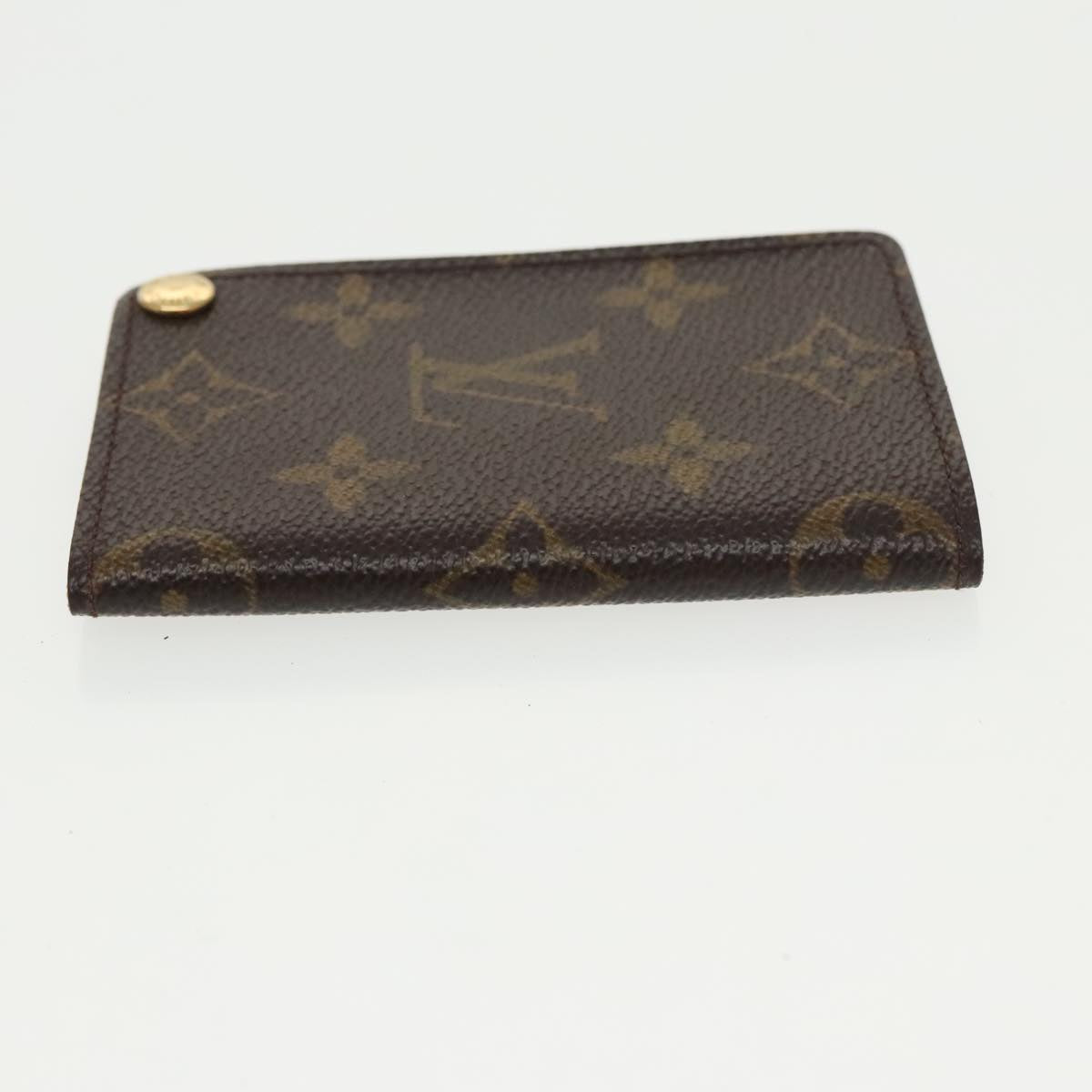 LOUIS VUITTON Monogram Porte Cartes Credit Pression Case M60937 LV Auth 101363