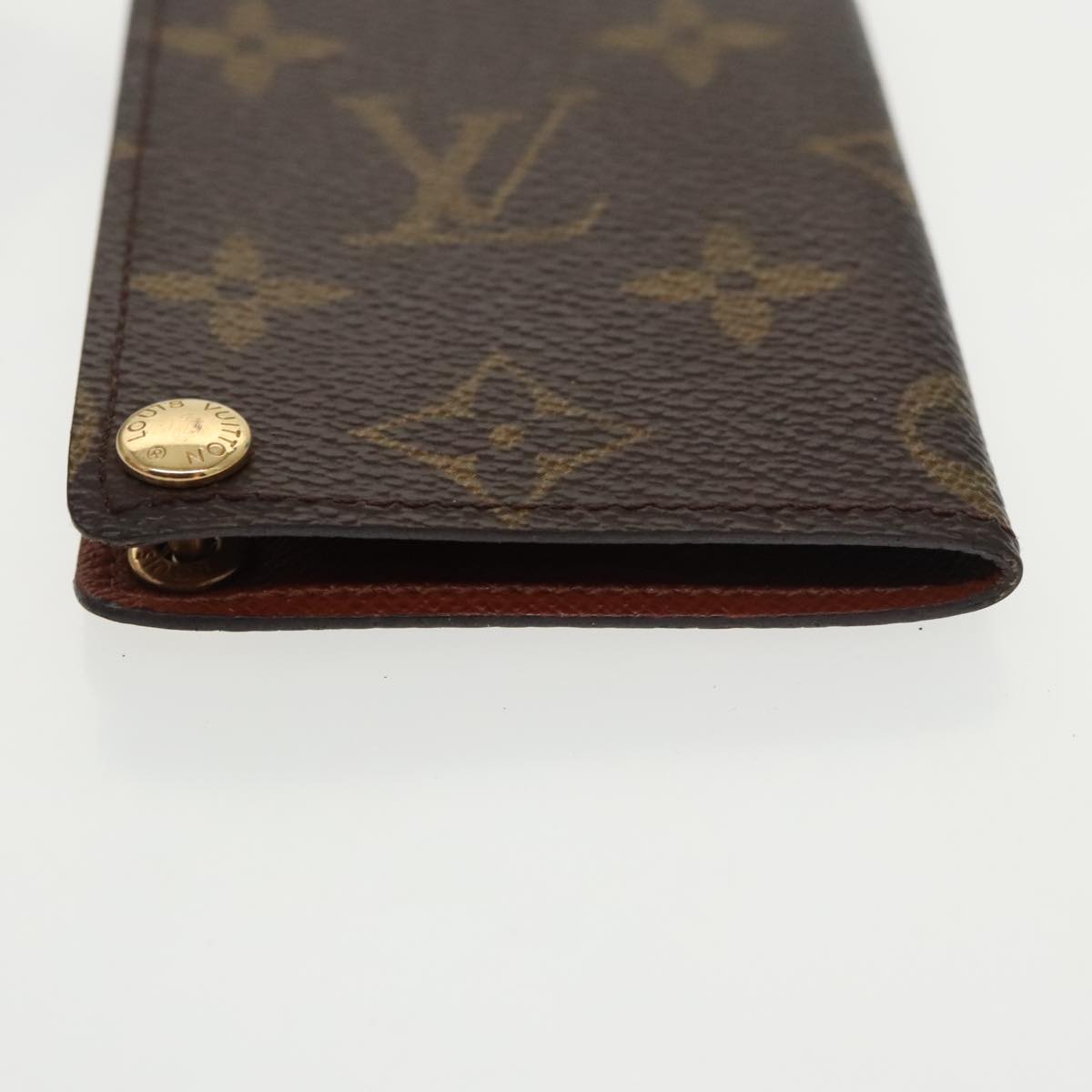 LOUIS VUITTON Monogram Porte Cartes Credit Pression Case M60937 LV Auth 101363