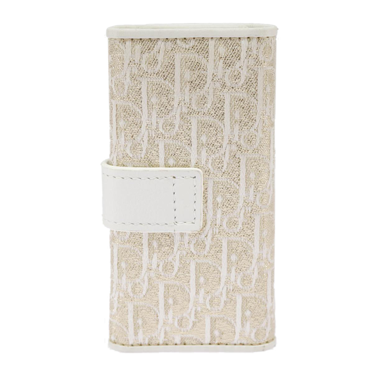 Christian Dior Trotter Canvas Key Case White Auth 101365