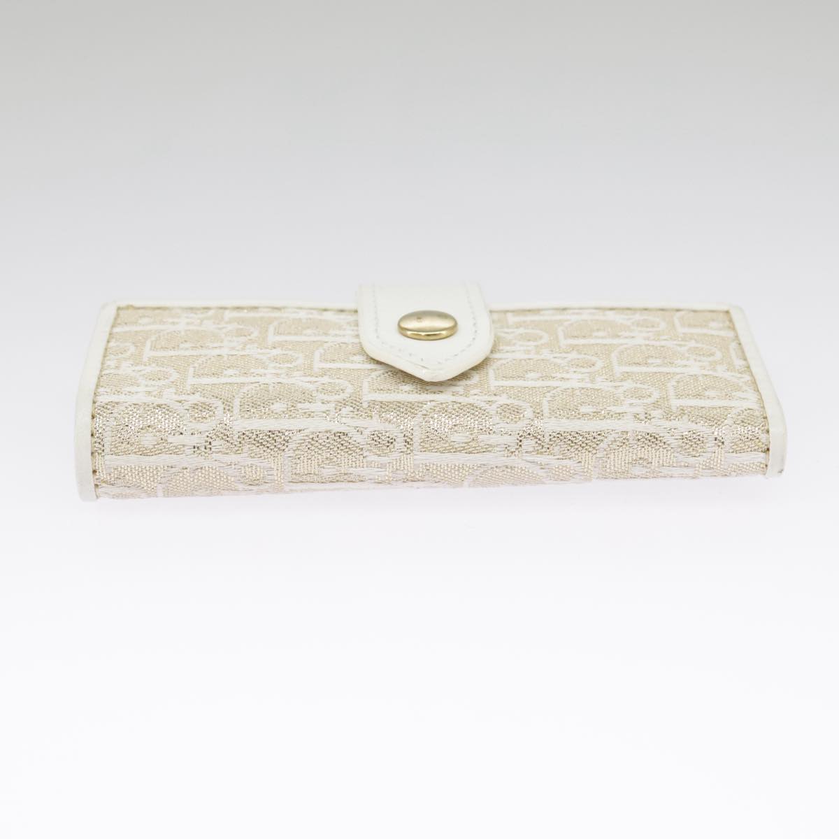 Christian Dior Trotter Canvas Key Case White Auth 101365