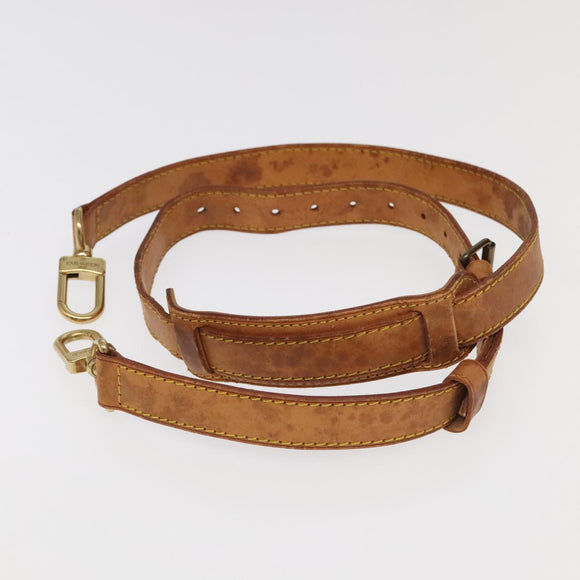 LOUIS VUITTON Adjustable Shoulder Strap Leather 36.2""""""""-43.3"""""""" Beige Auth 101366