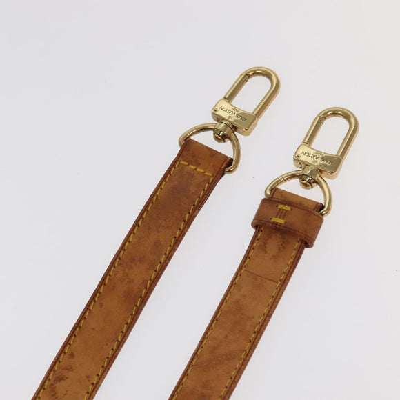 LOUIS VUITTON Adjustable Shoulder Strap Leather 36.2""""""""-43.3"""""""" Beige Auth 101366