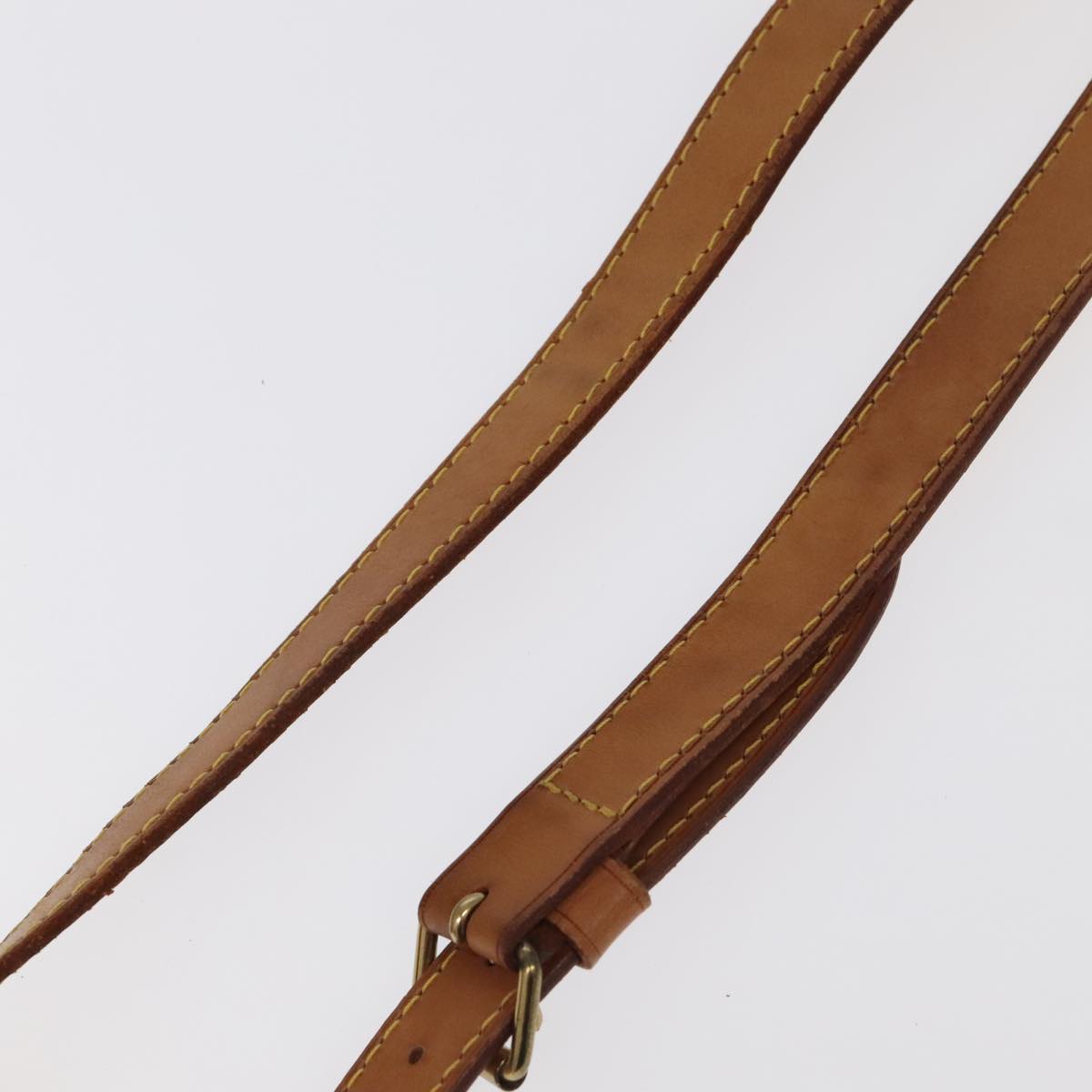 LOUIS VUITTON Adjustable Shoulder Strap Leather 32.7""-39.8"" Beige Auth 101372