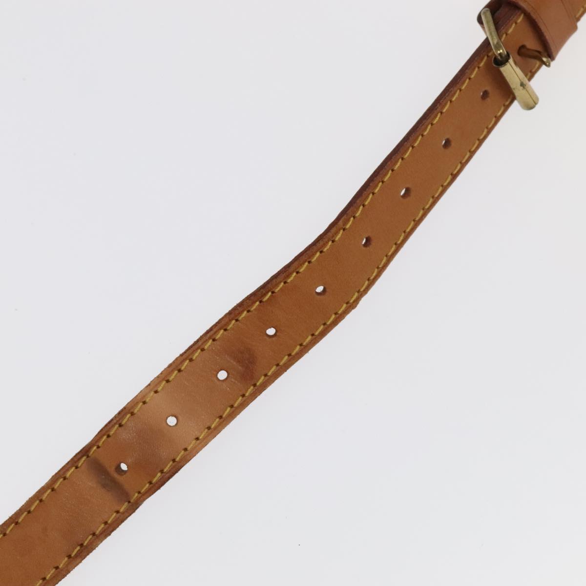 LOUIS VUITTON Adjustable Shoulder Strap Leather 32.7""-39.8"" Beige Auth 101372