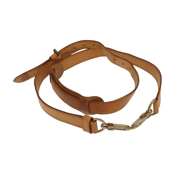 LOUIS VUITTON Adjustable Shoulder Strap Leather 36.6""""""""-43.7"""""""" Beige Auth 101375