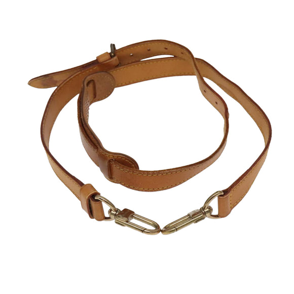 LOUIS VUITTON Adjustable Shoulder Strap Leather 36.6""""""""-43.7"""""""" Beige Auth 101375