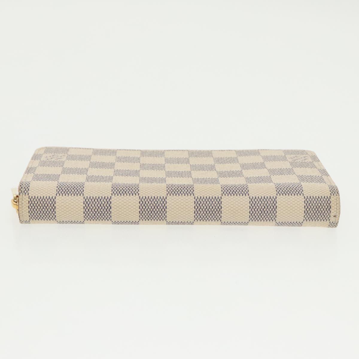 LOUIS VUITTON Damier Azur Zippy Wallet Long Wallet N63503 LV Auth 101378A