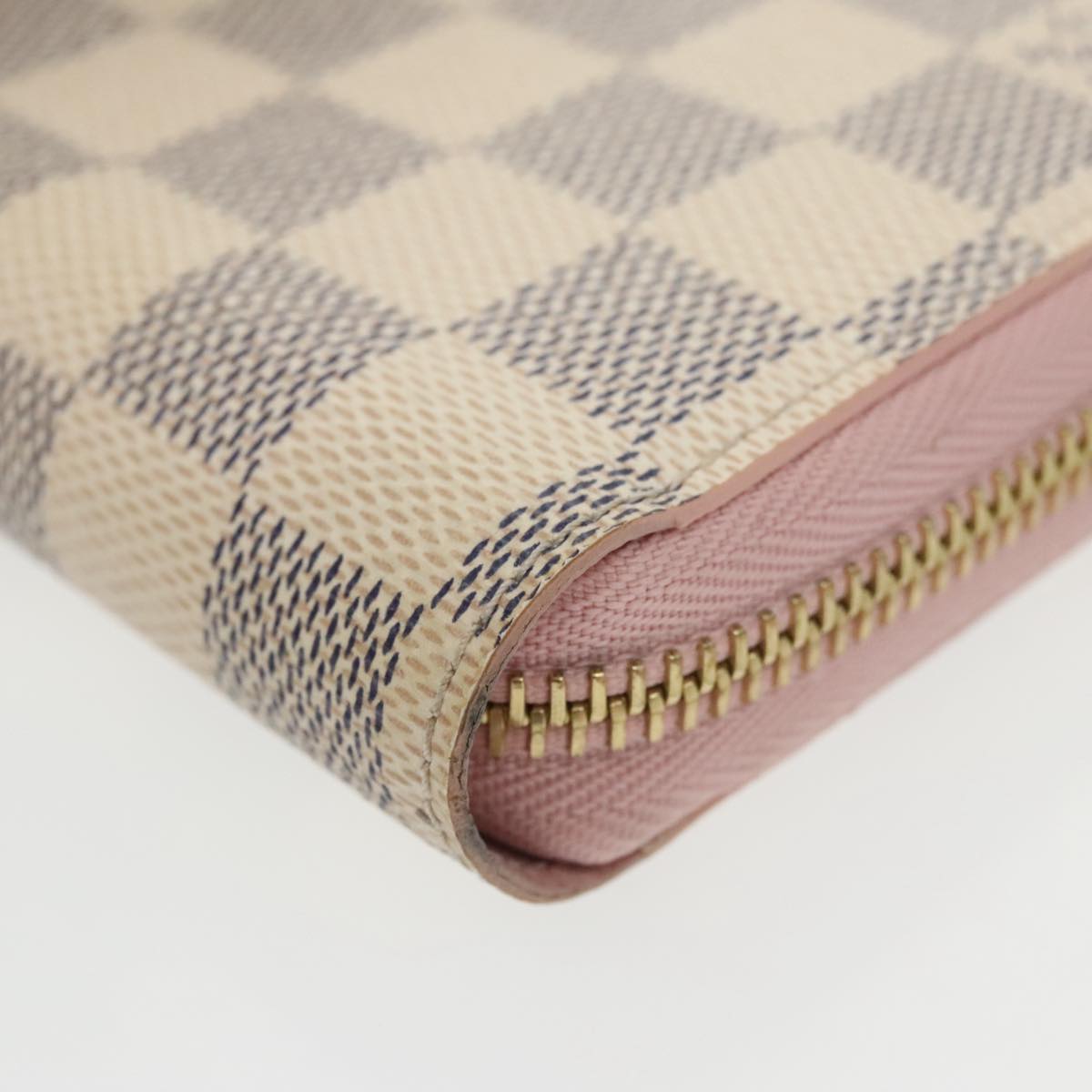 LOUIS VUITTON Damier Azur Zippy Wallet Long Wallet N63503 LV Auth 101378A