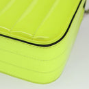 SAINT LAURENT Chain Vicky Small Bag Enamel Yellow Silver 538439 Auth 101382A-16