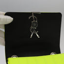 SAINT LAURENT Chain Vicky Small Bag Enamel Yellow Silver 538439 Auth 101382A-9