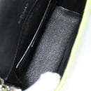 SAINT LAURENT Chain Vicky Small Bag Enamel Yellow Silver 538439 Auth 101382A-10