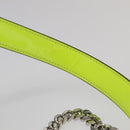 SAINT LAURENT Chain Vicky Small Bag Enamel Yellow Silver 538439 Auth 101382A-7