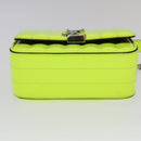 SAINT LAURENT Chain Vicky Small Bag Enamel Yellow Silver 538439 Auth 101382SAM-5