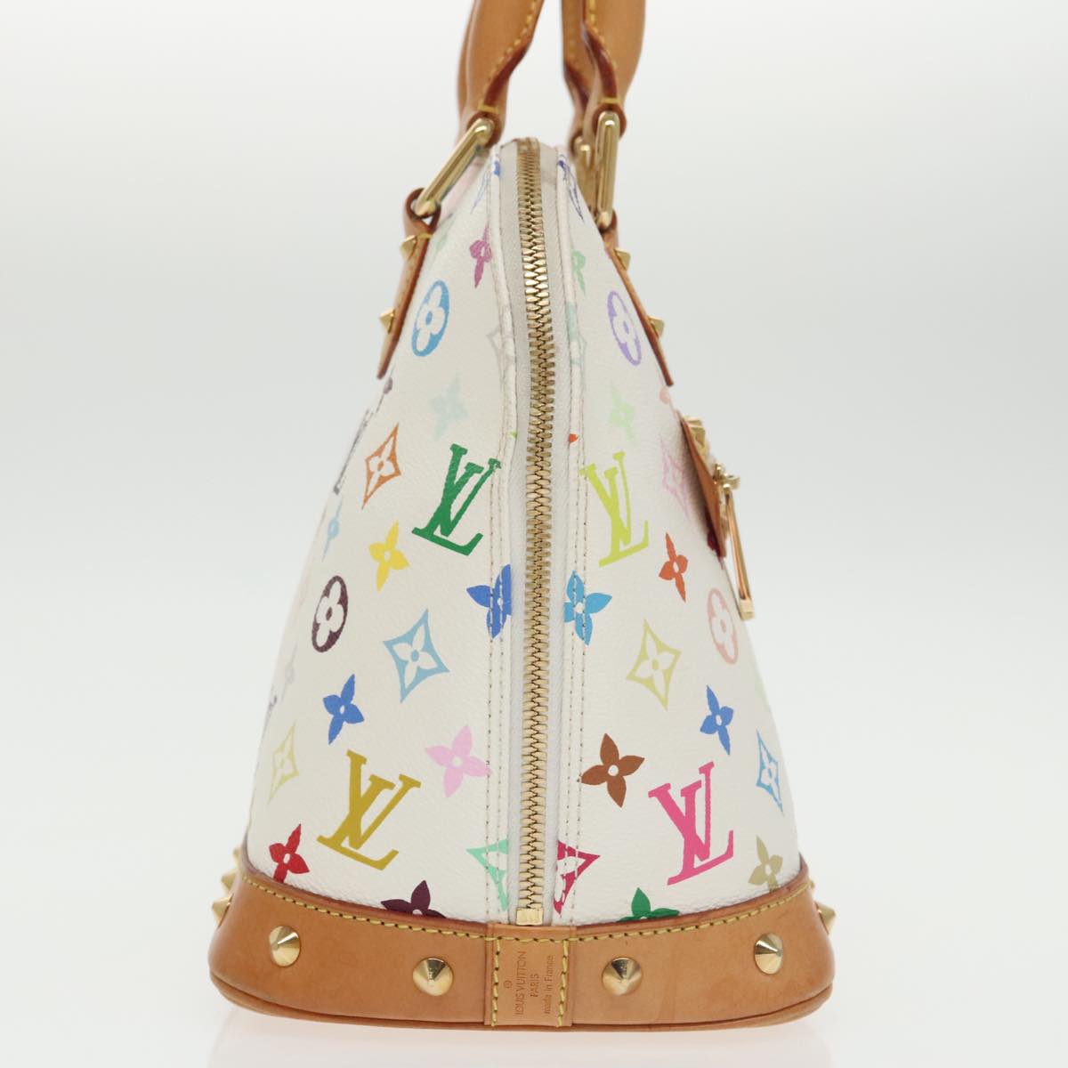 LOUIS VUITTON Monogram Multicolor Alma Hand Bag White M92647 LV Auth 101383A