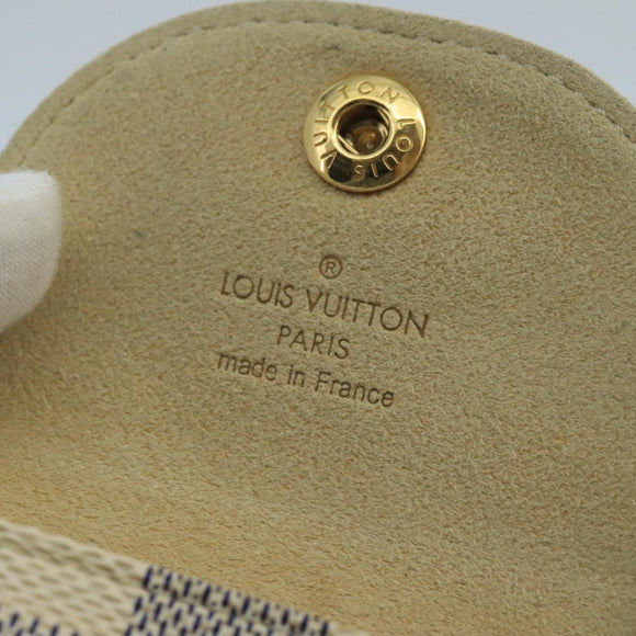 LOUIS VUITTON Damier Azur Etui Telephonne MM Cell Phone Case N60026 Auth 101411V