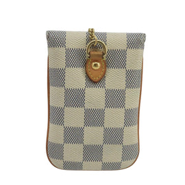LOUIS VUITTON Damier Azur Etui Telephonne MM Cell Phone Case N60026 Auth 101411V - 0