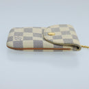 LOUIS VUITTON Damier Azur Etui Telephonne MM Cell Phone Case N60026 Auth 101411V-3