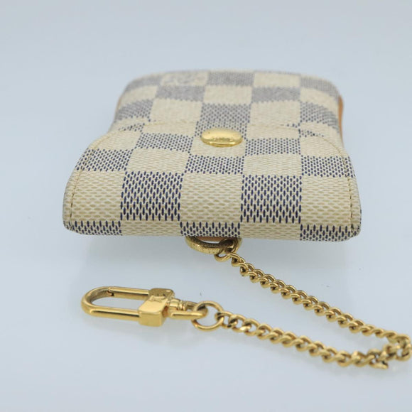 LOUIS VUITTON Damier Azur Etui Telephonne MM Cell Phone Case N60026 Auth 101411V