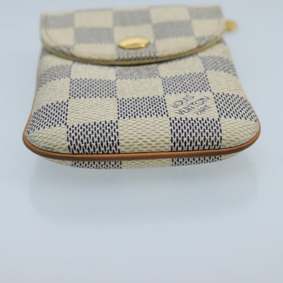 LOUIS VUITTON Damier Azur Etui Telephonne MM Cell Phone Case N60026 Auth 101411V