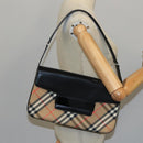 Burberrys Nova Check Shoulder Bag Canvas Beige Auth 101435-20