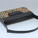 Burberrys Nova Check Shoulder Bag Canvas Beige Auth 101435-6