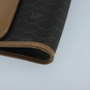 Christian Dior Honeycomb Canvas Shoulder Bag PVC Gold Black Auth 101442-14