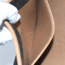 Christian Dior Honeycomb Canvas Shoulder Bag PVC Gold Black Auth 101442-19