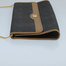 Christian Dior Honeycomb Canvas Shoulder Bag PVC Gold Black Auth 101442-3