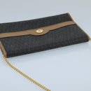 Christian Dior Honeycomb Canvas Shoulder Bag PVC Gold Black Auth 101442-6
