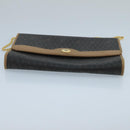 Christian Dior Honeycomb Canvas Shoulder Bag PVC Gold Black Auth 101442-5