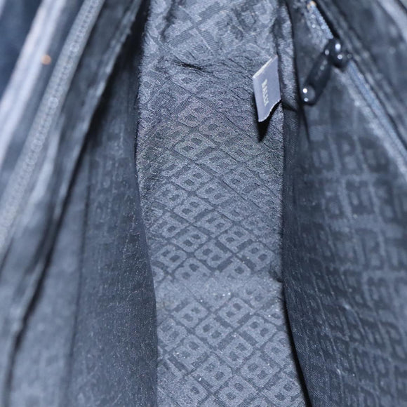 BALLY Shoulder Bag Leather Black Gold Auth 101463