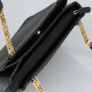 BALLY Shoulder Bag Leather Black Gold Auth 101463-6