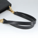 BALLY Shoulder Bag Leather Black Gold Auth 101463-7