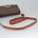 CELINE Macadam Canvas Circle Shoulder Bag PVC Leather Brown Auth 101470-7