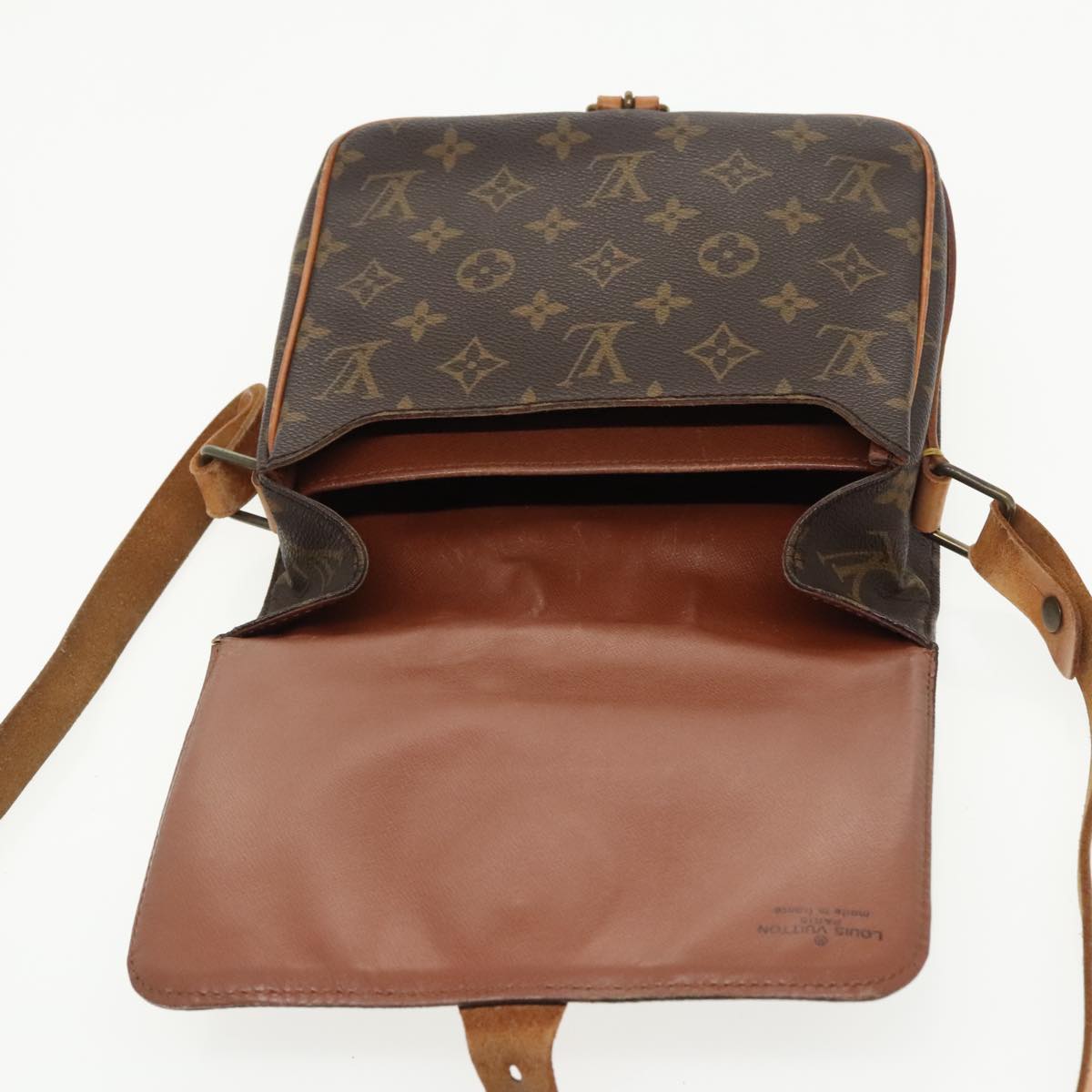 LOUIS VUITTON Monogram Cartouchiere MM Shoulder Bag M51253 LV Auth 101501