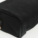 PRADA Pouch Nylon Black Gold Auth 101547-14