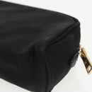 PRADA Pouch Nylon Black Gold Auth 101547-15