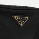 PRADA Pouch Nylon Black Gold Auth 101547-16