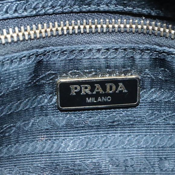 PRADA Pouch Nylon Black Gold Auth 101547