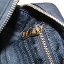 PRADA Pouch Nylon Black Gold Auth 101547-20