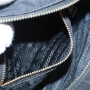 PRADA Pouch Nylon Black Gold Auth 101547-21
