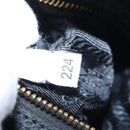 PRADA Pouch Nylon Black Gold Auth 101547-12