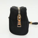 PRADA Pouch Nylon Black Gold Auth 101547-4