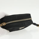 PRADA Pouch Nylon Black Gold Auth 101547-6