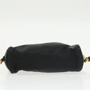 PRADA Pouch Nylon Black Gold Auth 101547-5