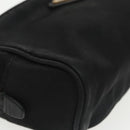 PRADA Pouch Nylon Black Gold Auth 101547-13