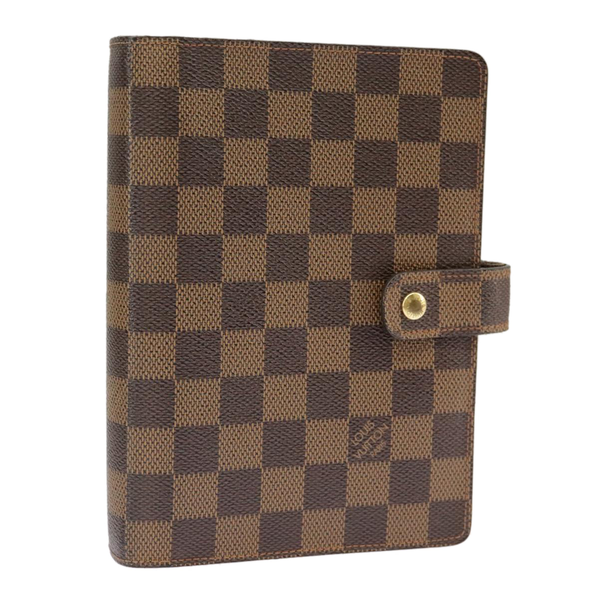 LOUIS VUITTON Damier Ebene Agenda MM Day Planner Cover R20240 LV Auth 101570