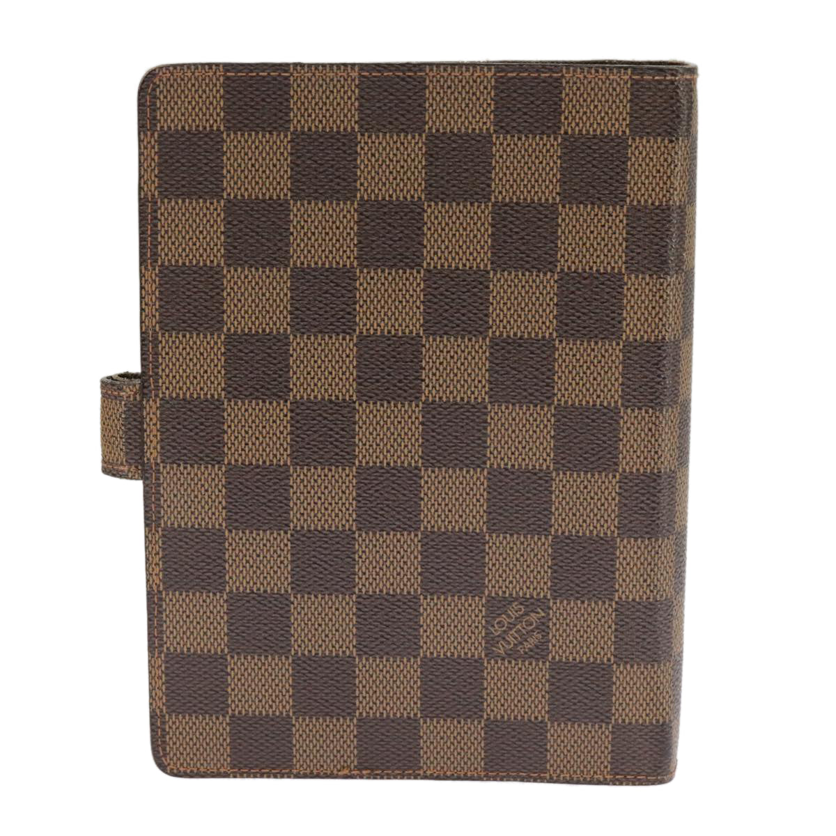 LOUIS VUITTON Damier Ebene Agenda MM Day Planner Cover R20240 LV Auth 101570