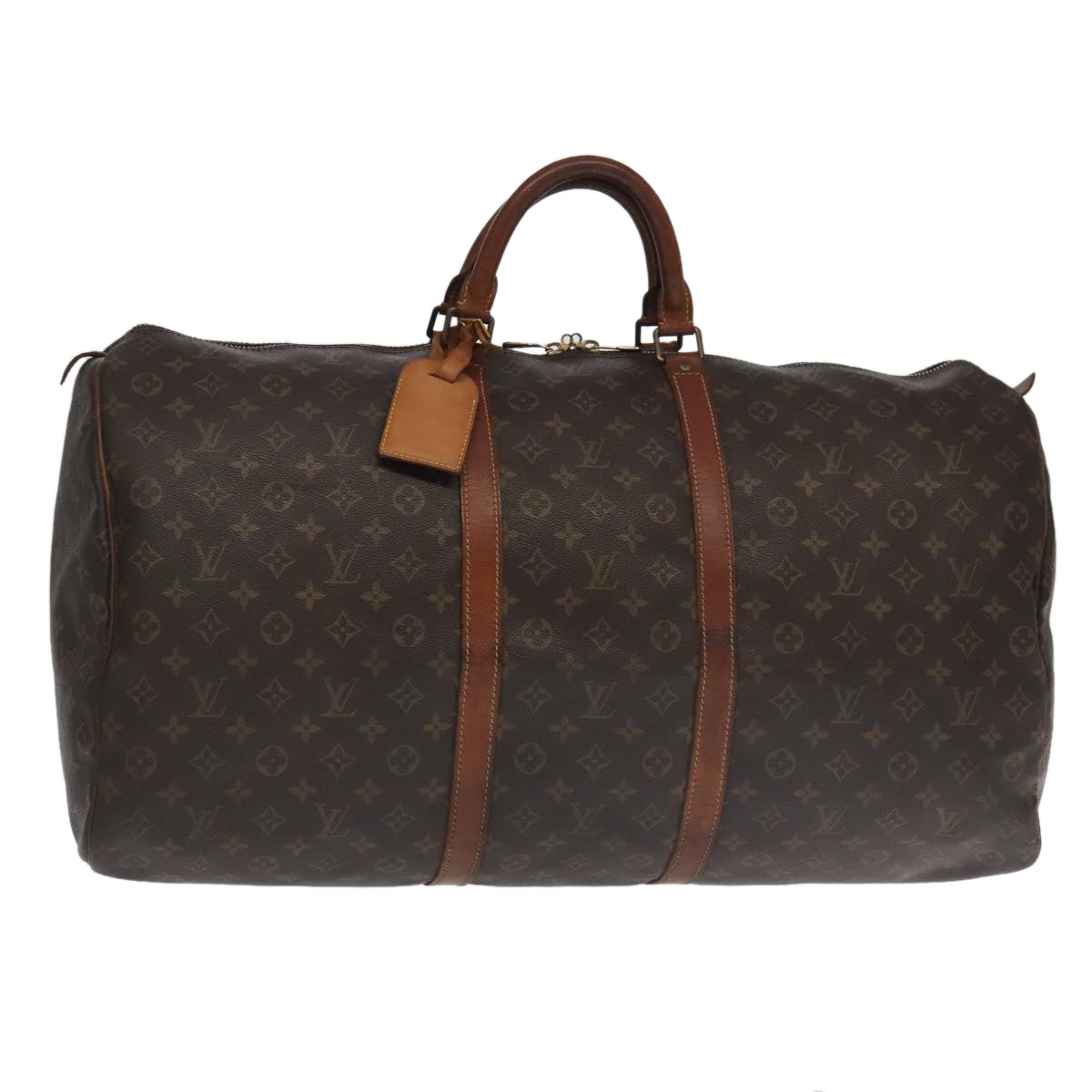 LOUIS VUITTON Monogram Keepall 60 Boston Bag M41422 LV Auth 101571